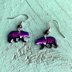 FREE Momma bear earrings, night sky, galaxy earrings
